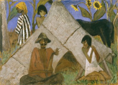 Accampamento zingaro, c.1925 da Otto Mueller